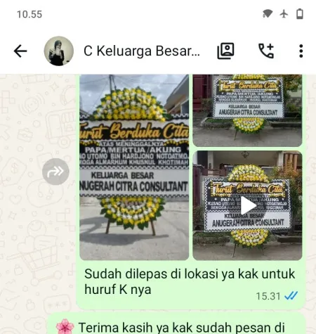Pengiriman Papan Bunga Duka Tegalurung Legonkulon